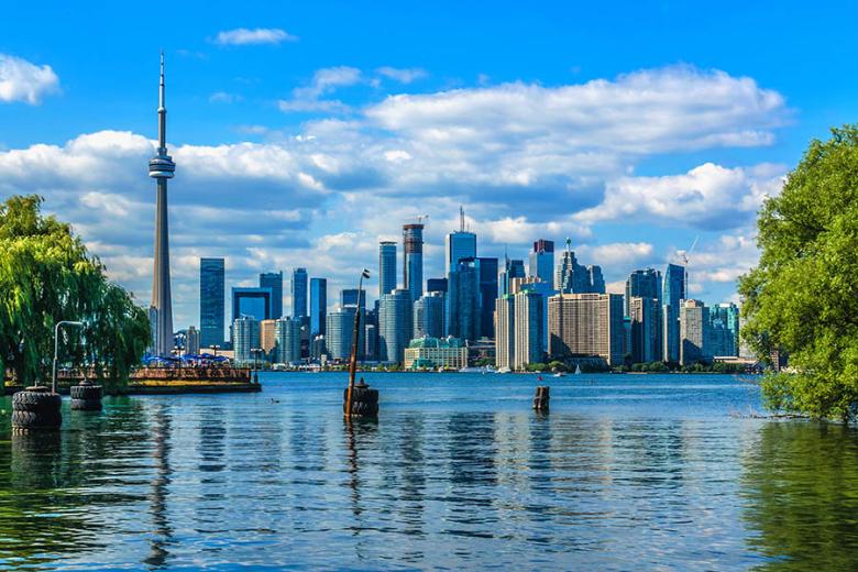 Toronto skyline over the waterfront