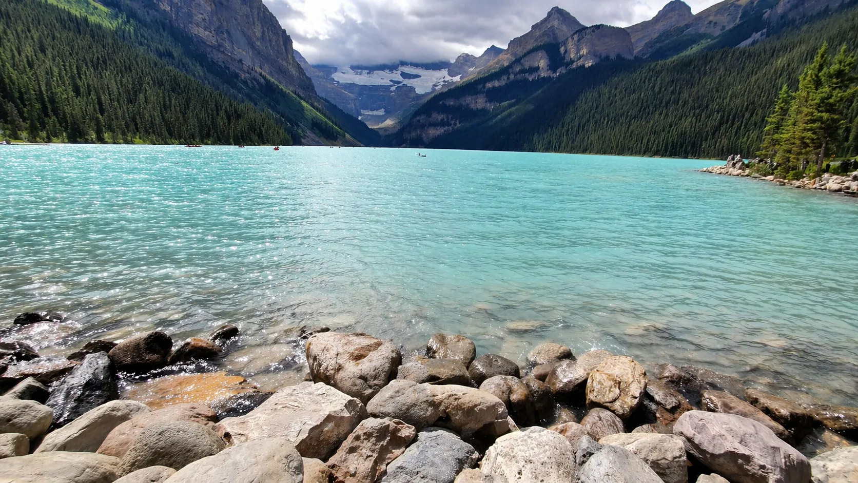 Turquoise lake in Banff National Park